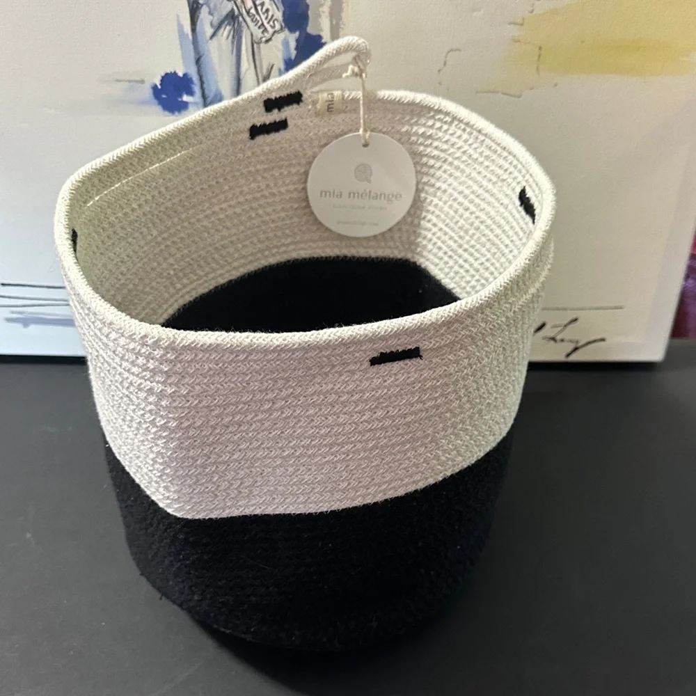 Mia Melange foldable cotton basket